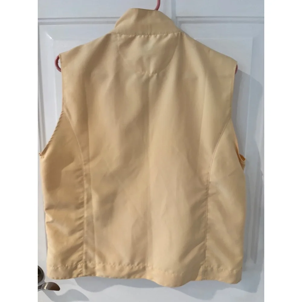 McAdams Scott Mens Golf Vest Large Yellow Full Zip Mock Neck Lightweight NWT - Picture 4 of 4